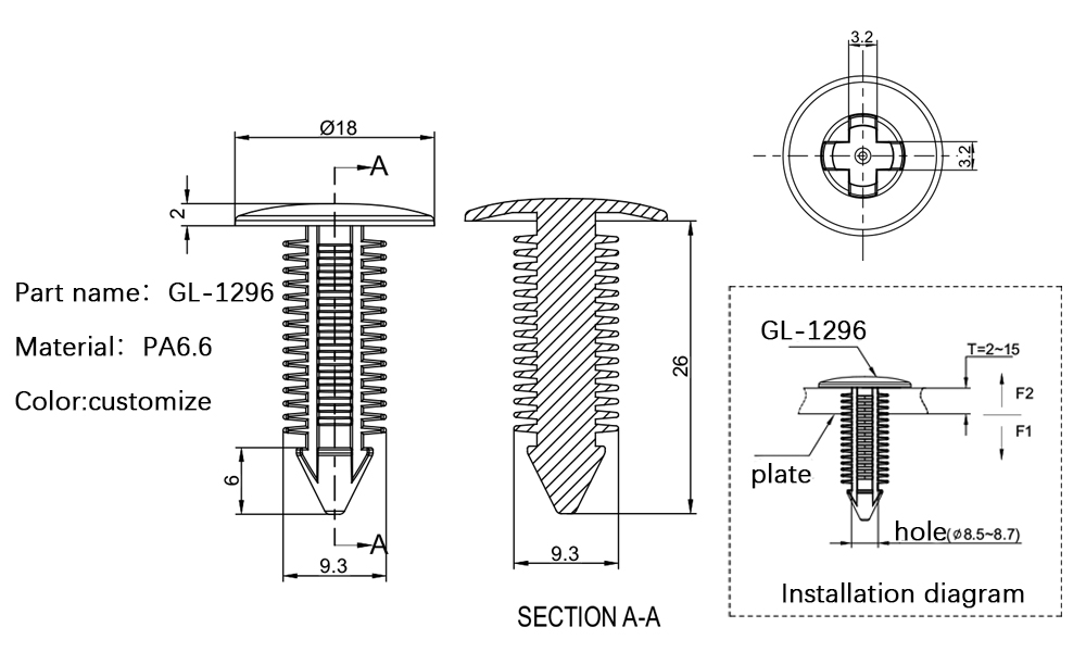 Pine Tree Rivet GL-1296